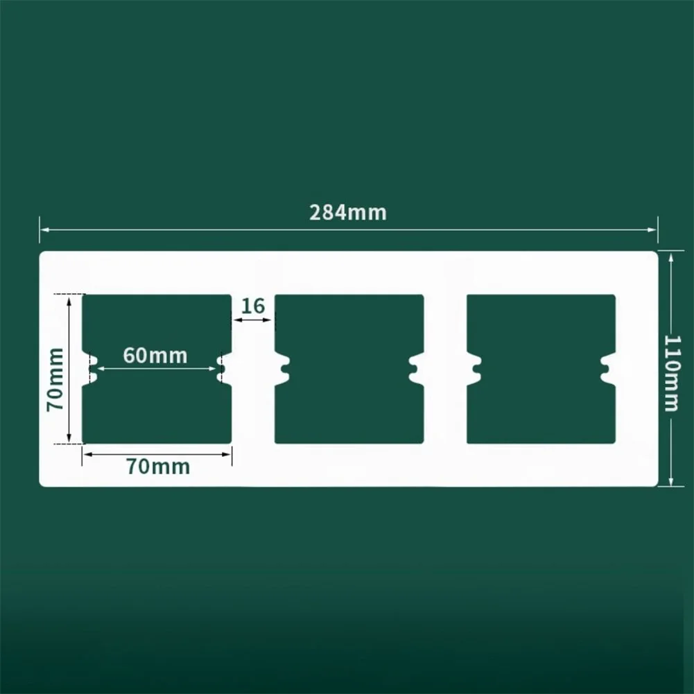 86 Type Switch Socket Wall Panel Decorative Frame Cover Wall Switch Bottom Box White Grey PC Surround Plate