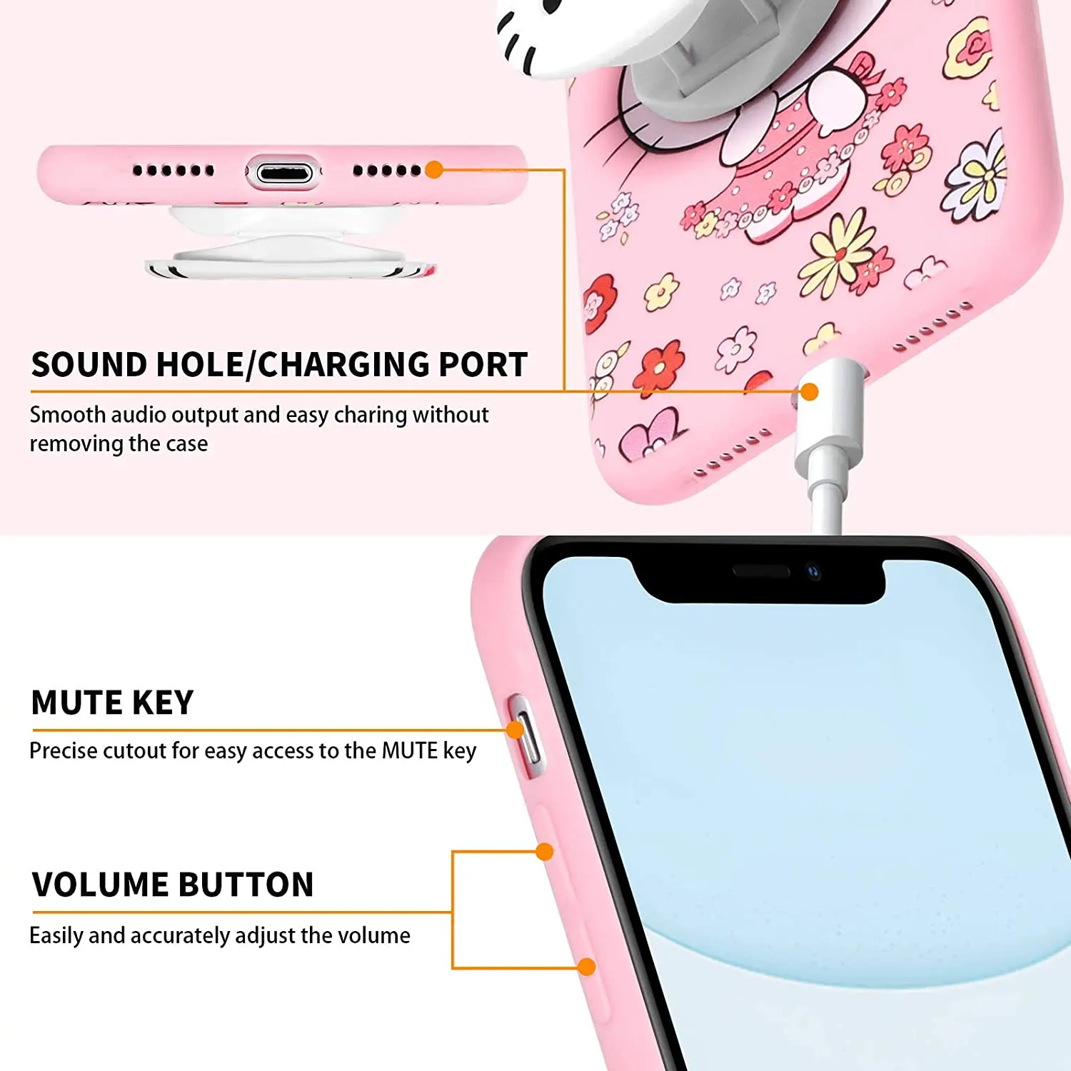 Hello Kitty Case With Holder Rope For Samsung Galaxy A03 A04