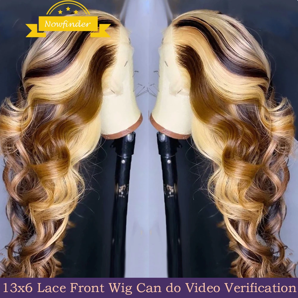 Transparent 13x6 Honey Blonde Lace Front Wigs Colored Body Wave Human Hair  Wigs Pre Plucked Highlight Human Hair For Black Women - Lace Wigs -  AliExpress