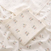 Printed Baby Blanket for Newborn Baby Stuff Cotton Swaddle Bedding Cover Blanket Breathable Infant Receiving Blanket100X100CM 1