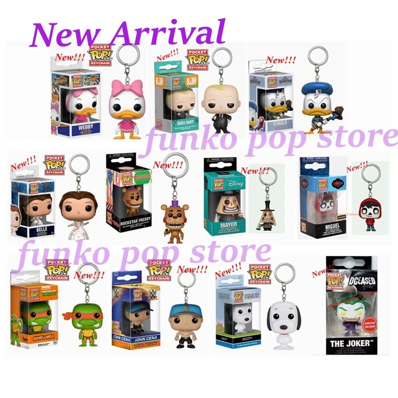 Nuovo Arrivo 13 Stili Portachiavi Bella Donald Mayor Boss Baby Snoopy John Cena Portachiavi Miguel Action Figure Toys