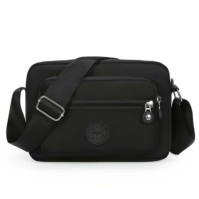 1pc Lightweight Nylon Women's Shoulder Bag,Adjustable Strap,Casual Crossbody Design in Mint,Zipper Closure, Ideal for Everyday