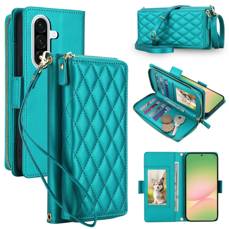 Elegant Crossbody Leather Wallet Phone Case with Cardholder Functionality