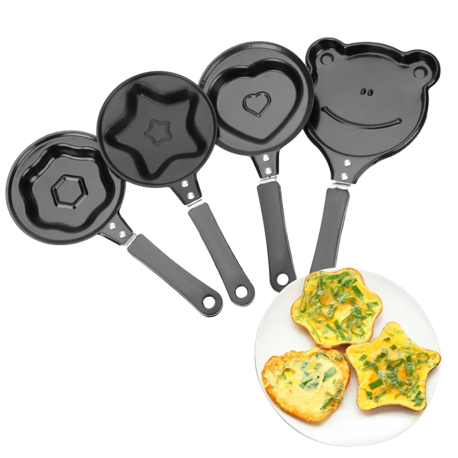 Non-Stick Frying Pan Pancake Maker Egg Mold Pan Flip Omelette Mold Breakfast Egg Frying Pot Kitchen Tools Mini