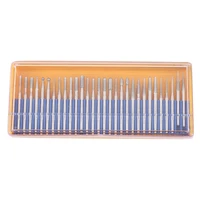 30 Pcs Bur Diamond Grinding Head Set Coated Carving Burrs Rotary Tool Bit Grit 120 Shank 3Mm 1/8 Inch For Dremel Tools Accessori 2