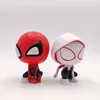 3pcs/set Cute Spiderman Assemble Dolls Action Figure Ornament Women Spider Man Gwen Venom Statue Model Toys Cake Decoration Gift 1