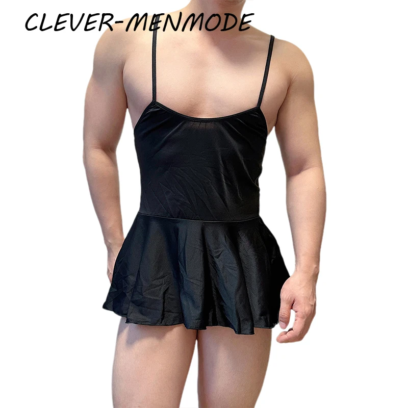 Women Nightdress Bodysuit Sexy Suspender Skirt Open Back Pajamas Mini Short Dresses Daring Rave Accessories Erotic Costume
