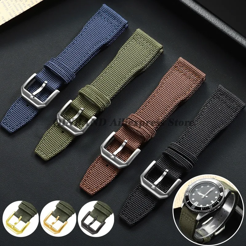 Nylon Canvas Waterproof Sport Watch Strap - Universal Wrist Belt Bracelet