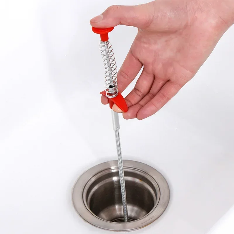 60cm Spring Pipe Dredging Sewer Tools Hair Dredging Drain Cleaner Sticks Clog Remover Cleaning Tools Household for Kitchen Sink drain cleaner drain cleaning tools pipe cleaning tool pipe cleaner pipe dredging tools pipe dredging tool