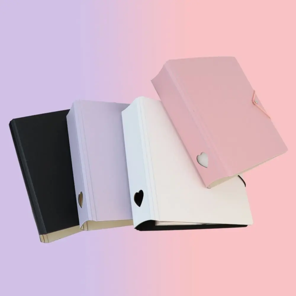 A5 Photocard Collecting Four-box Grid with Baffle Plate Photocard Binder Kawaii Candy Color Binder Photo Cards