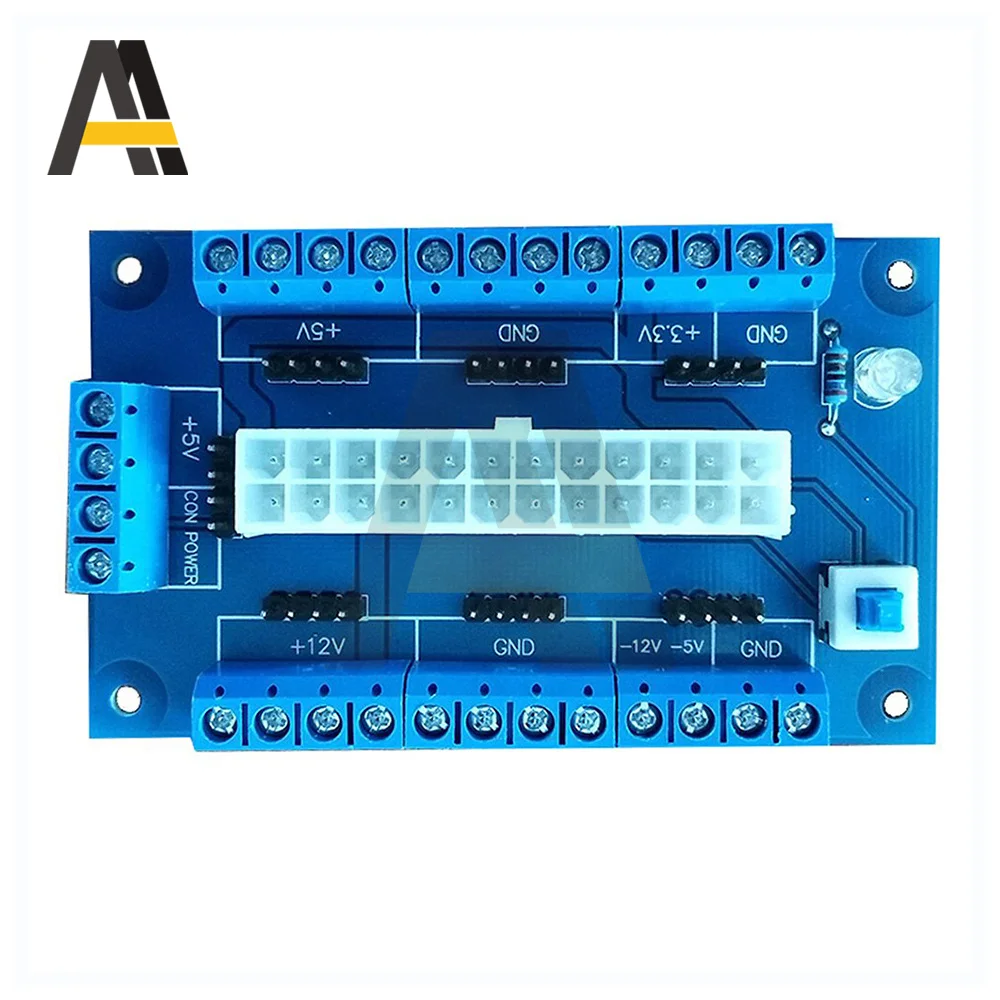 24/20Pin ATXDC Power Supply Breakout Board Module Adapter DIY