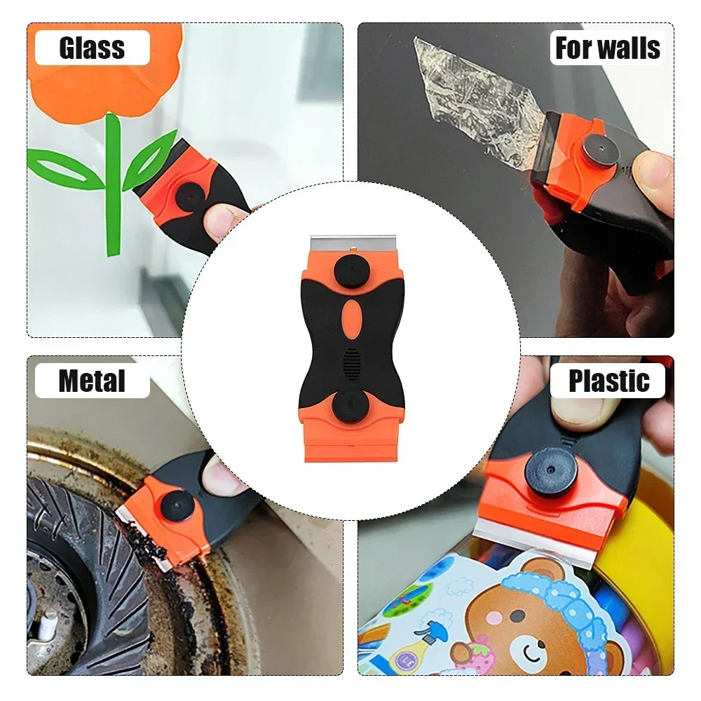 Razor Blade Scrapers with 20pcs Blades Car Wrap Sticker Squeegee for Car Window Cleaning