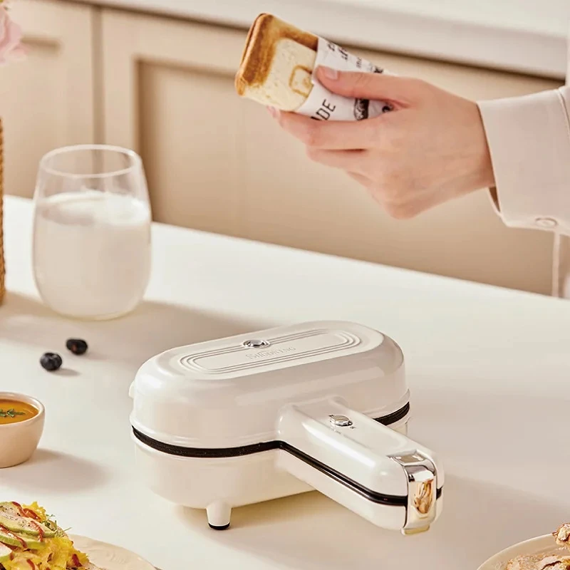 550W Electric Sandwich Machine Breakfast Machine Home Single Slice Toast Hot Dog Machine Double-sided Heating Toaster 220V 2