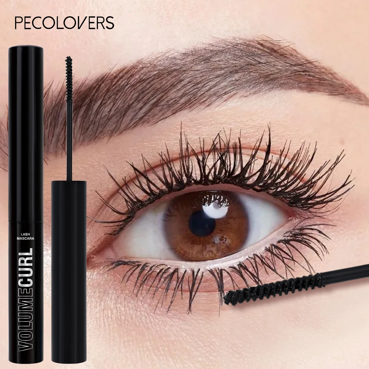 1PC Waterproof Slim Mascara, Curly Eyelashes - Waterproof,Black, Convenient And Durable, Perfect For Festival And Holiday Gifts,_voghion.com