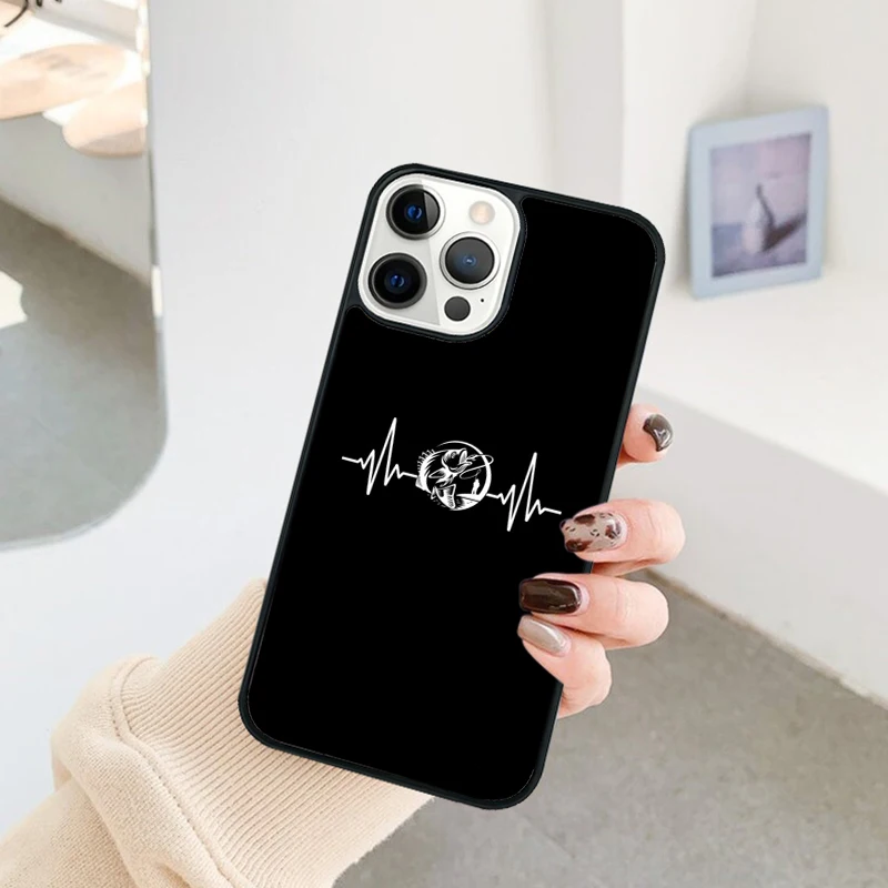 Heartbeat Fishing Design Phone Case – Durable Protective Cover