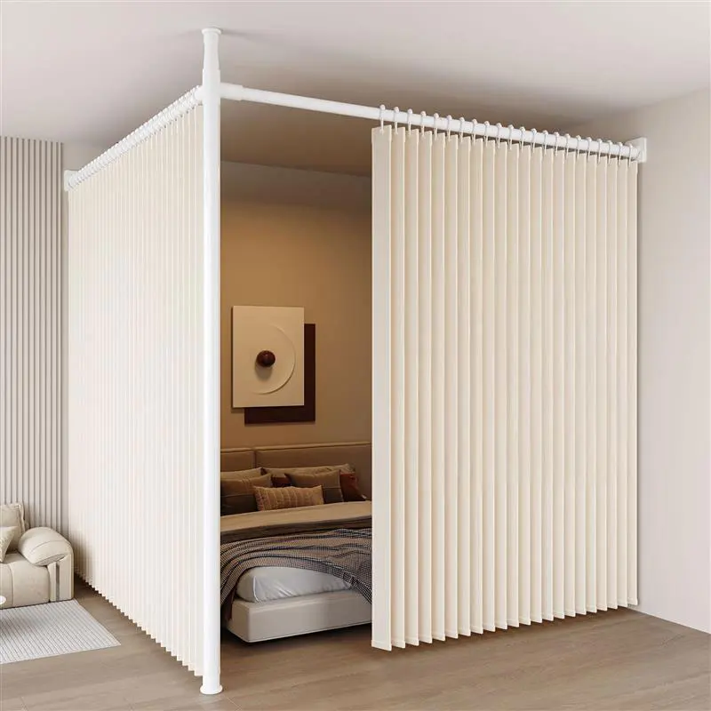 Elegant Folding Privacy Curtain for Decorative Space Separation