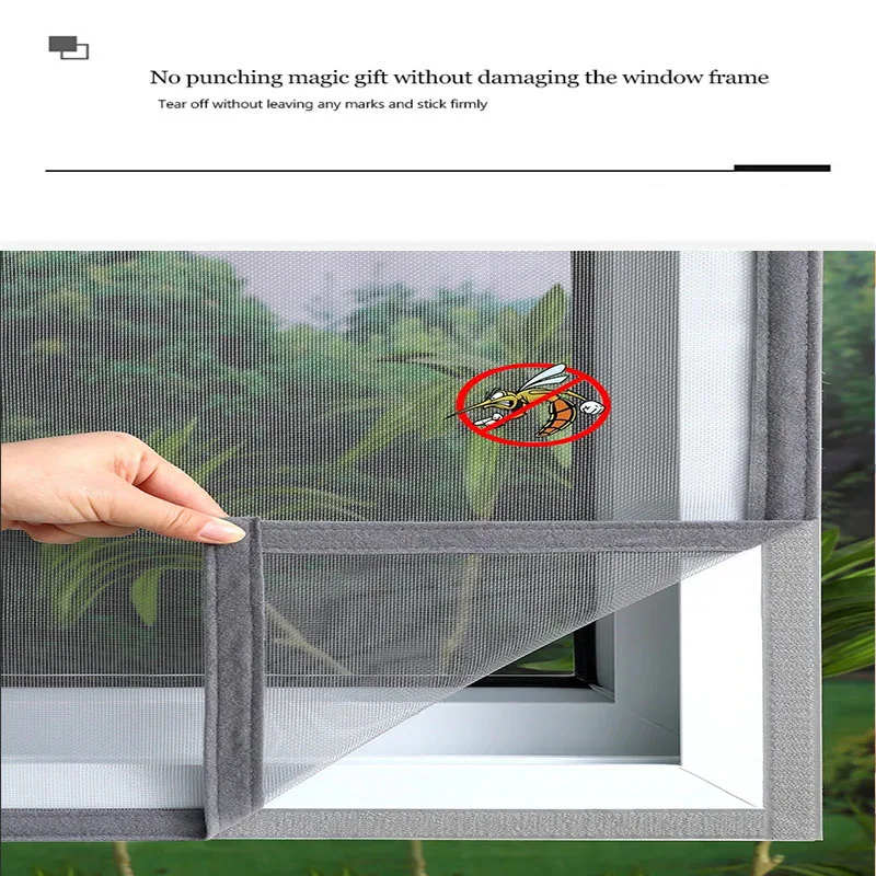 Mosquito Net Summer Multiple Sizes Adhesive 2cm Tape Window Screen Curtain