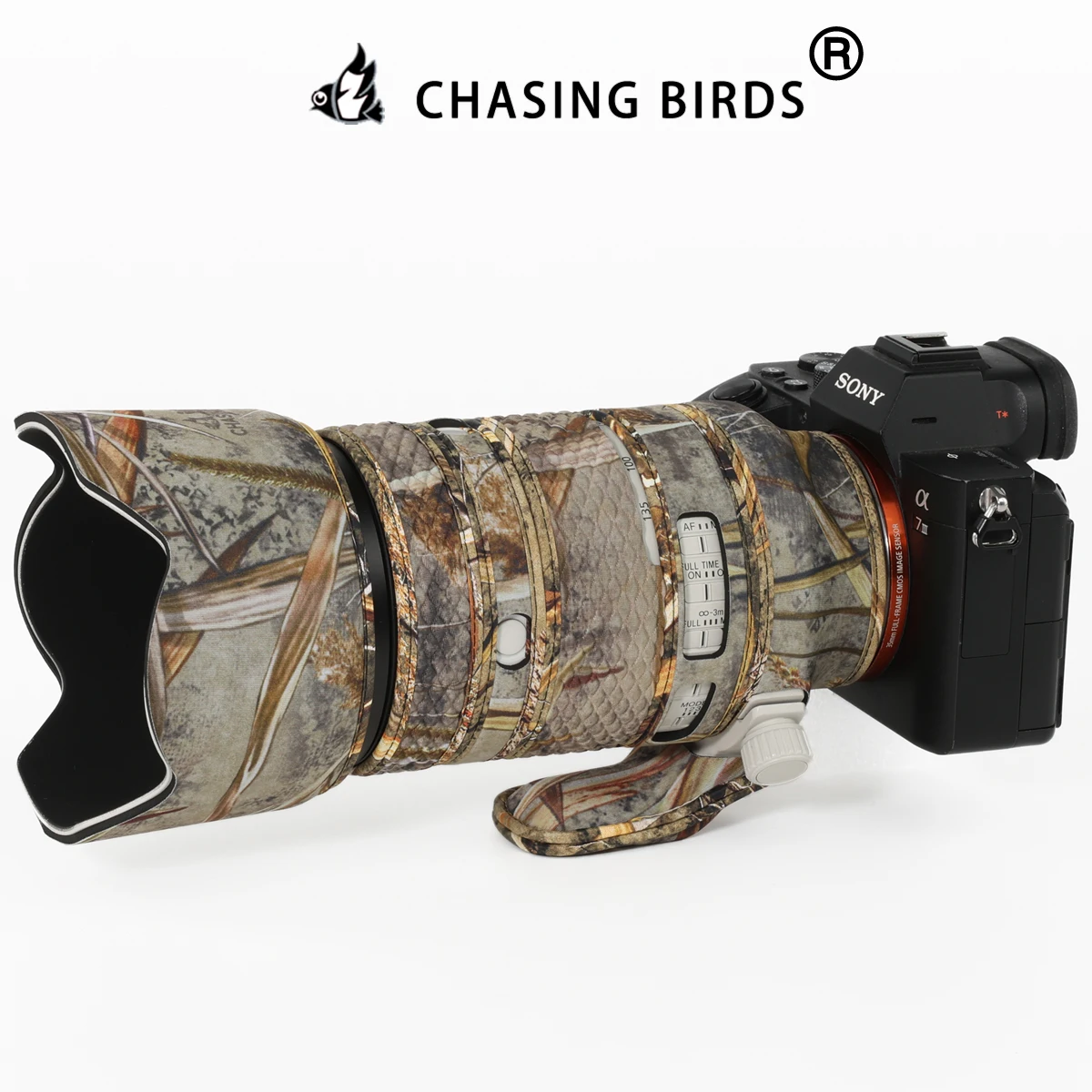 CHASING BIRDS Camouflage Lens Cover For Sony FE 70-200mm F2.8 GM II - Waterproof Protective Sleeve