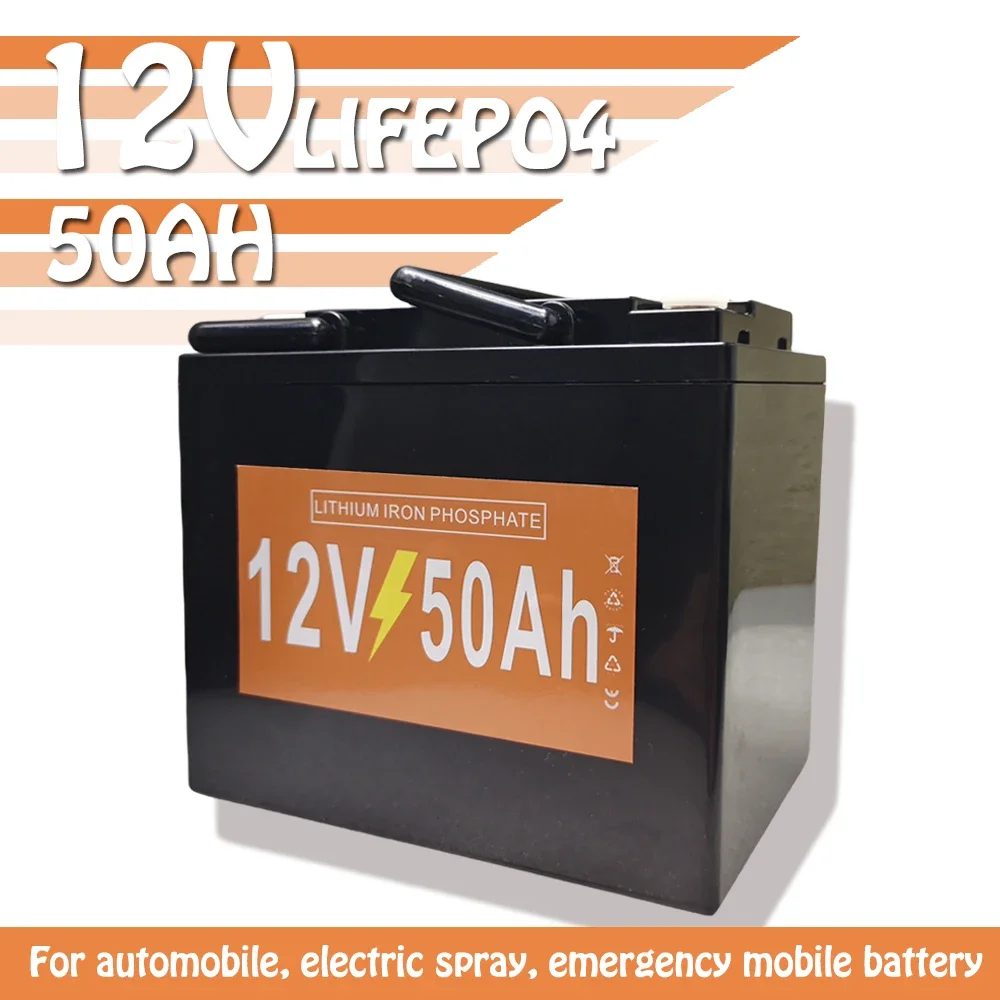 

12.8V LifePo4 Genuine Rechargeable Lithium Iron Phosphate Battery Pack 12V 50AH Built-In BMS For 24V 36V Solar Cell Tools