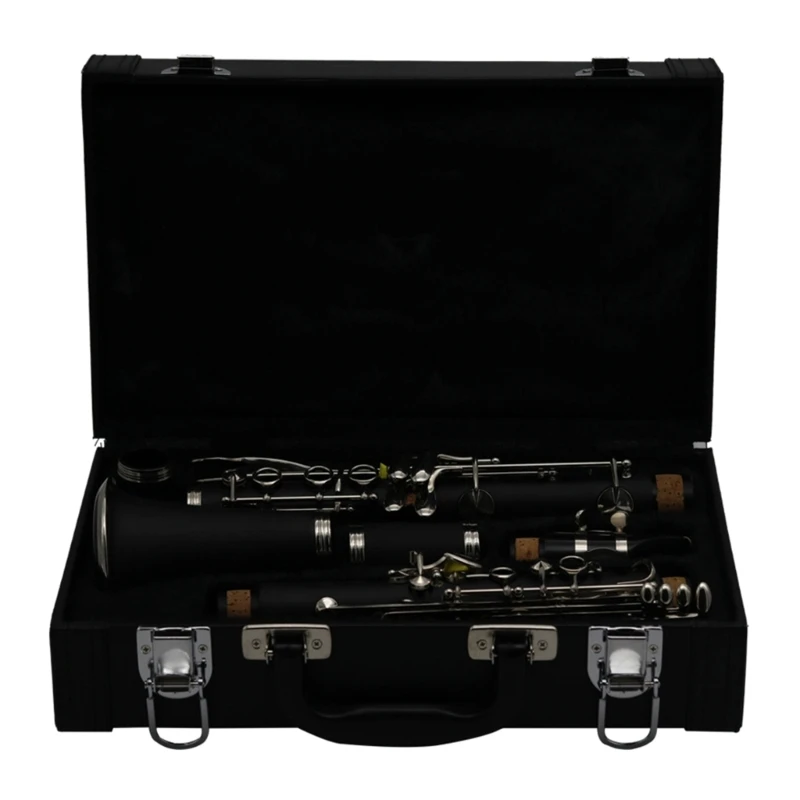 Bb Flat Clarinet 17 Keys Bakelite Professional Woodwind Instrument Tenor Clarinet with Box Reeds Musical Instrument