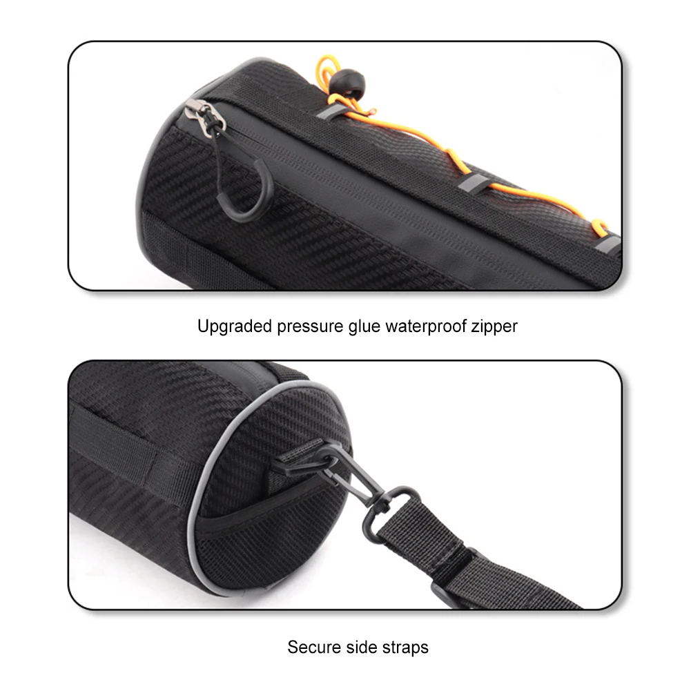 2.5L Bike Handlebar Bag Large Capacity Bicycle Frame Pannier Bag Multi-Pockets Bike Front Tube Bag Bike Accessories