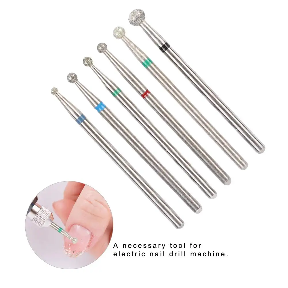 

3/32" Diamond Nail Drill Bits Cuticle Ball Shape Manicure Drill Bit for Nails Milling Cutter Ef-file Accessories Nail Tools