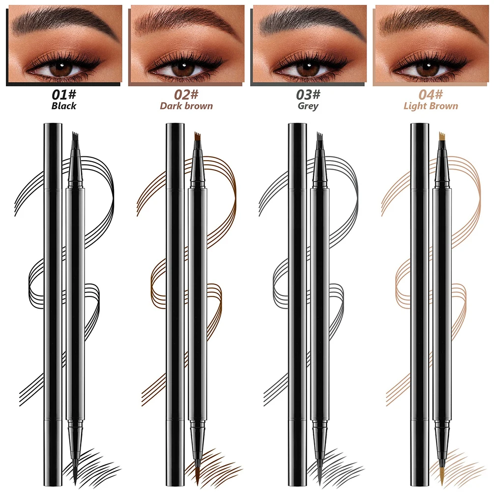2In1 Liquid Eyebrow Pencil Private Label Waterproof Long-lasting Natural Sweat Proof Non-smudge Custom Logo Makeup Cruelty Free 3