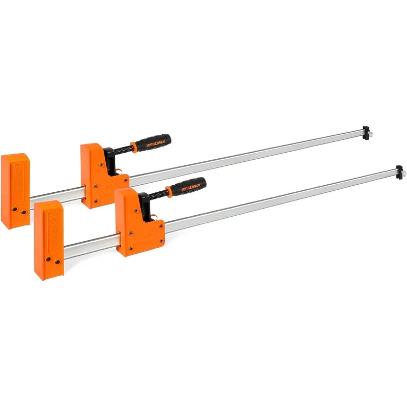 

48-inch Bar Clamps, 90°Cabinet Master Parallel Jaw Bar Clamp Set, 2-pack