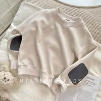Einfarbiges Langarm Sweatshirt – Bild 3