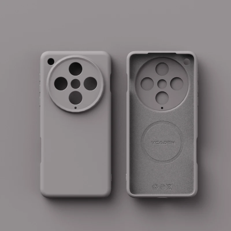 Magnetic Matte Soft Silicone Case with Velvet Finish and Camera Protection
