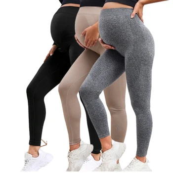 Women's Leggings Adjustable Autumn High Stretch Cropped Pants Pregnant women's yoga pants Cotton Maternity Legging Casual Pants