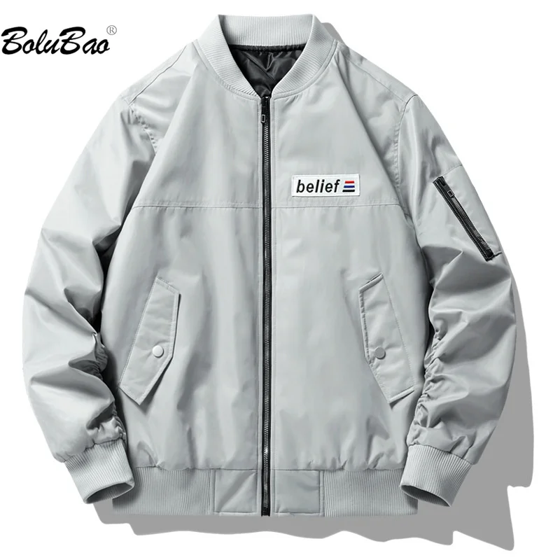 

BOLUBAO 2023 Outdoor Casual Jacket For Men Solid Color Fashion Embroidered Coat High Quality Design Streetwear Jacket For Men