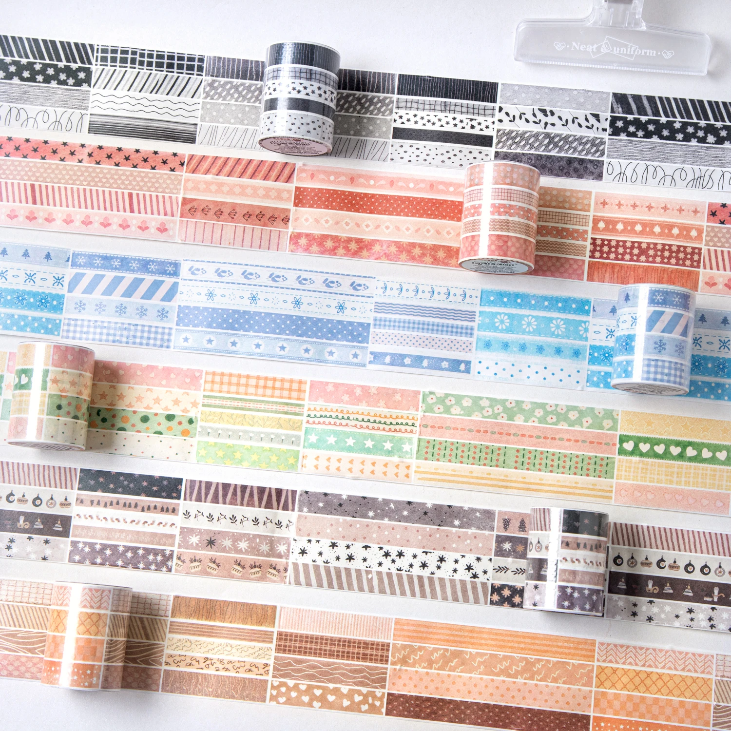 스프링 와일드스 시리즈 빈티지 질감 풍경 와시 테이프 창의적인 DIY 저널 재료 콜라주 스크랩북킹 문구류