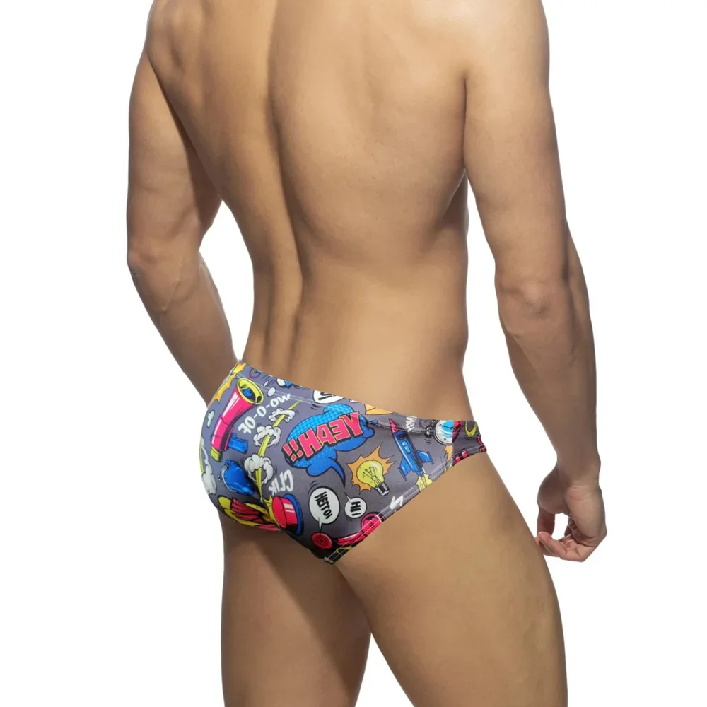 Men Swimwear Swim Bikini Briefs Swimsuits Male Sexy Fashion Beach Board Surf Shorts Swimming Trunks Low Waist Drawstring Summer - 2