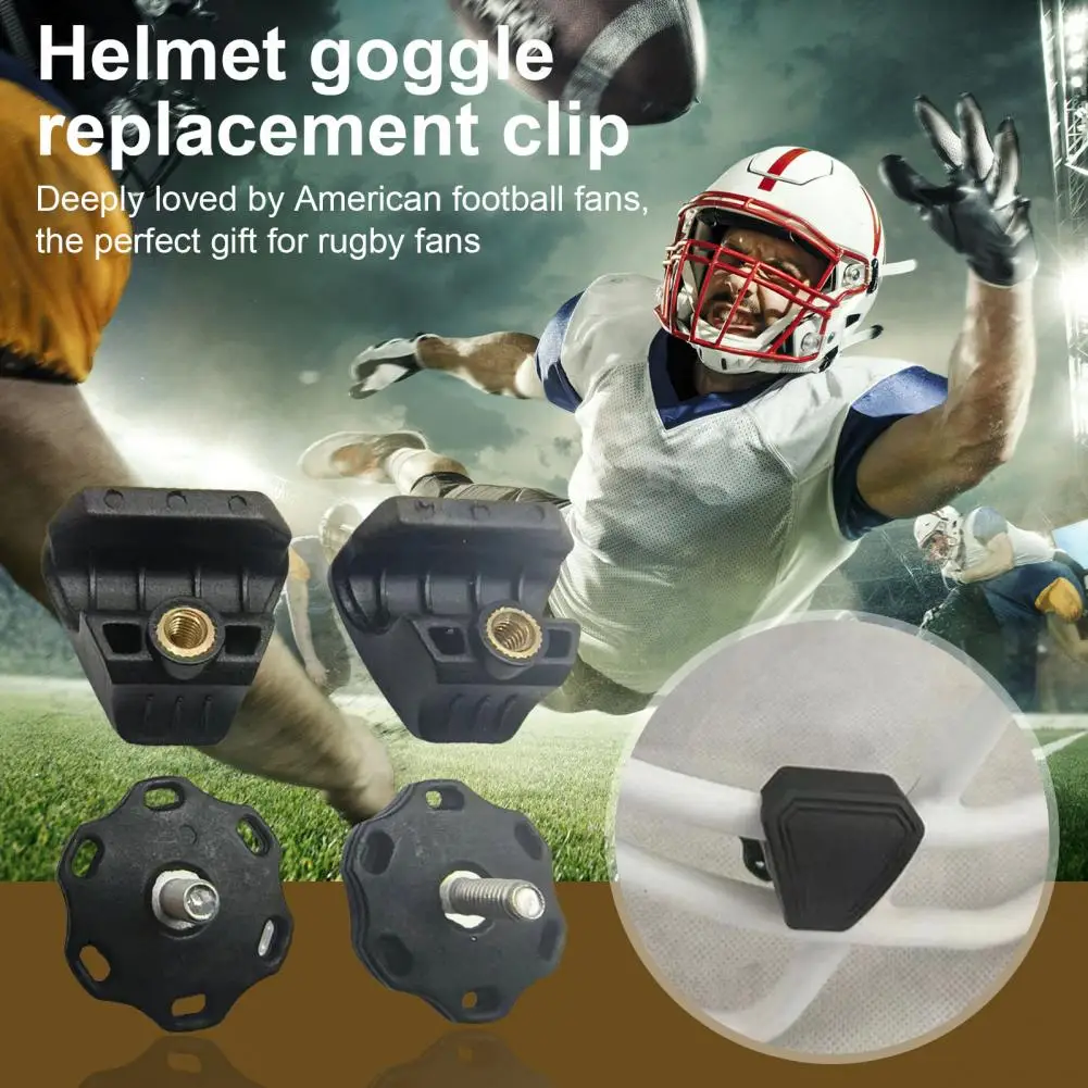 Helmet Goggle Replacement Clip Football Visor Clips Helmet Fasteners Repair Kit Replacement Screws for Quick for Football