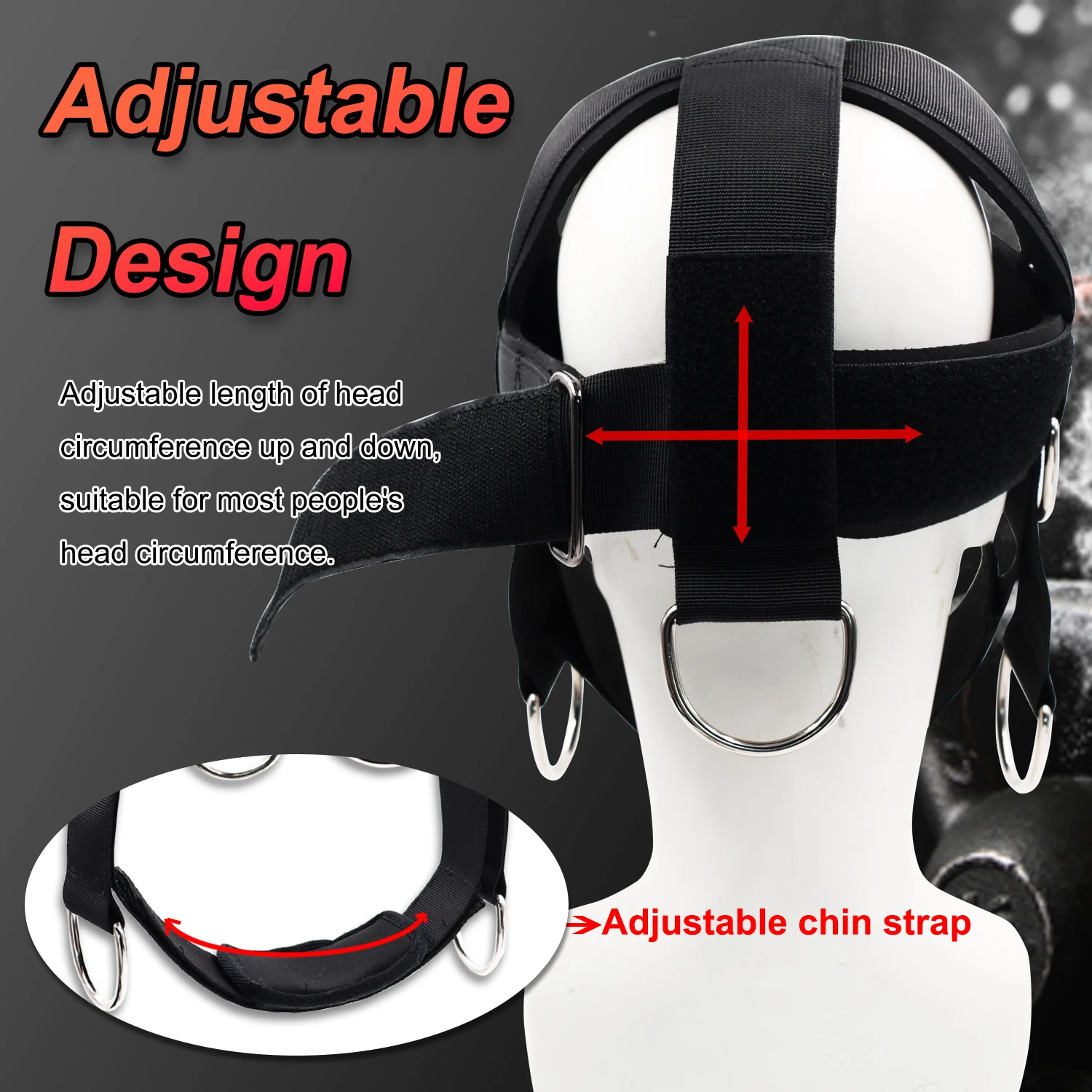 Neck Head Harness Weight Lifting Training with Resistance Bands, Door Anchor and Chain, Full Range Muscle Workout 4