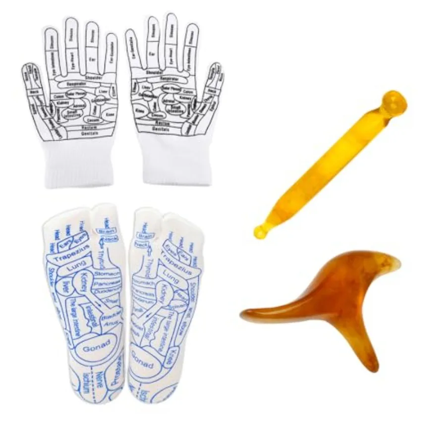 Reflexology Socks and Gloves Massage Therapy Set