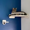 4 Pieces Cat Wall Mounted Shelves Set Corner Observation Platform with Small Jumping Platform for Kitten Climbing and Sleeping 4
