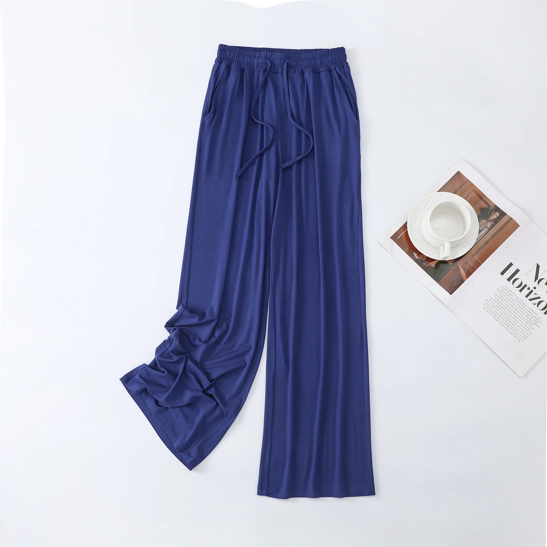 Dames pyjamabroek gestreept lichtgewicht en ademend voor lounge_voghion.com