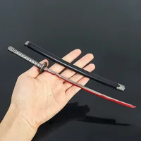 26cm Ring Game Rivers of Blood Sword Weapon Metal Medieval Weapon Keychain Model Game Samurai Weapon Model Birthday Gift Toys 2