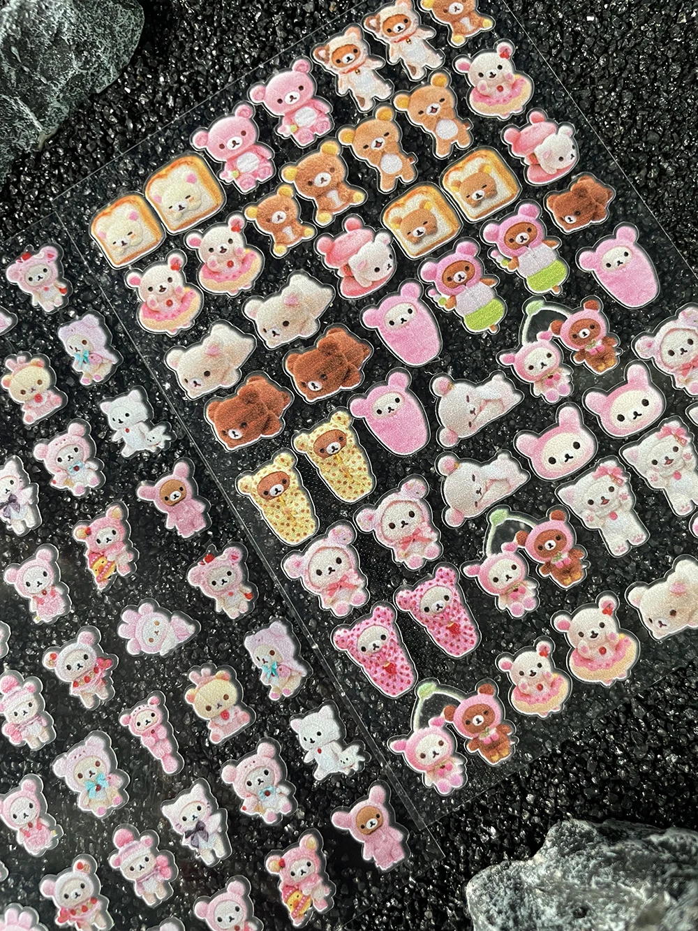 PVC Y2k Rilakkuma Wasserdichte Kawaii-Tier-Nagelaufkleber, Dekoration, DIY, niedliche Cartoon-Klebeschieber für Maniküre-Aufkleber – Detail 15