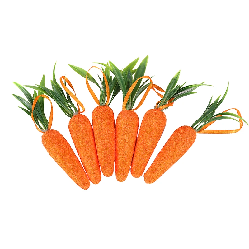 Easter Carrot Ornaments Foam Artificial Carrots Easter Tree Hanging Pendant Home Decoration Kids Birthday Party Favors Gifts
