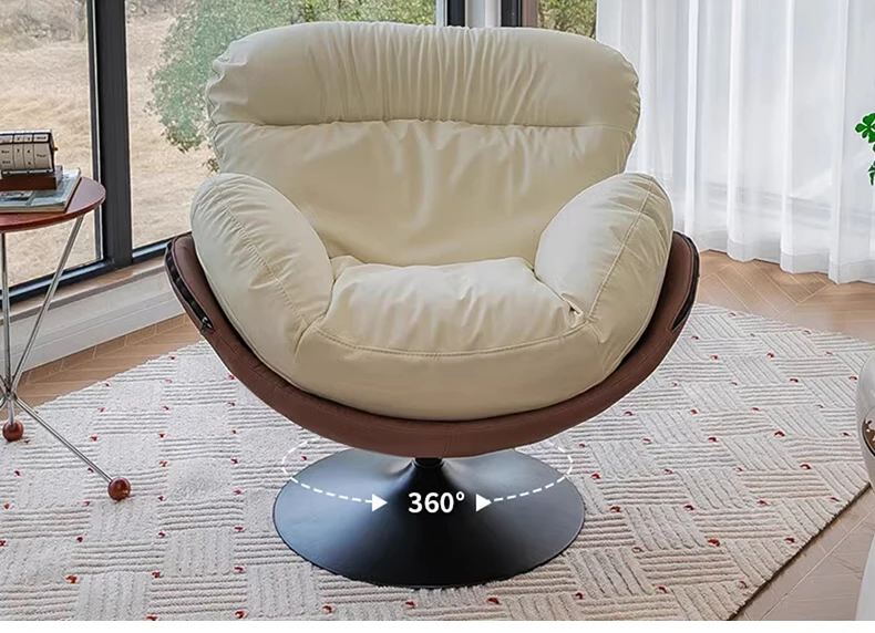Description Picture 6 of itemNordic Swivel Sofa Chair, Modern Minimalist Single Lounge Chair for Living Room, Balcony, Bedroom, Luxury Lazy Reading Chair
