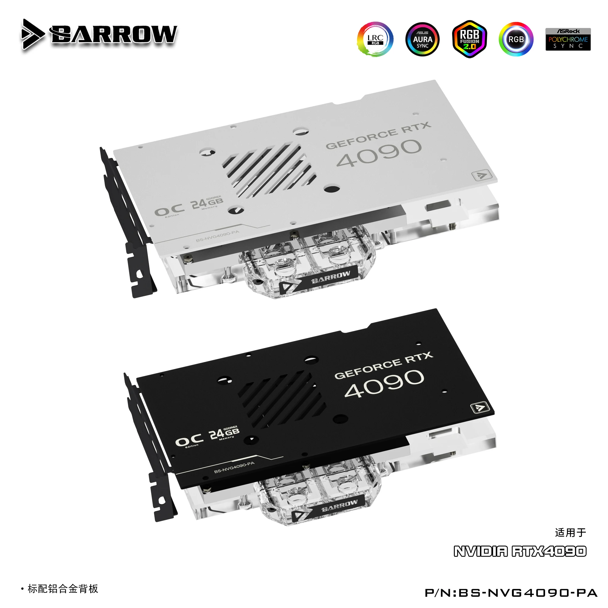 Blocco Acqua Carriola G1/4 "A Copertura Totale Per Nvidia Rtx 4090 (Fe) Foans Edition Vga Cooler,Bs-Nvg4090-Pa