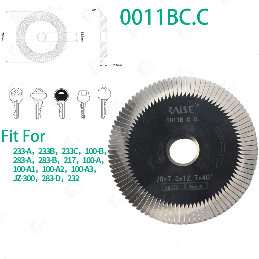 

Raise Angle Carbide Milling Cutter 0011BC.C Key Cutter Saw Blade For Horizontal Key Cutting Machine 233-A 233B 233C 100-B 283-A