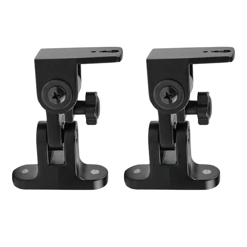 2pcs Speaker Wall Mount Bracket Zinc Alloy Universal Surround Sound Wall Holder Stand (Include Screws)