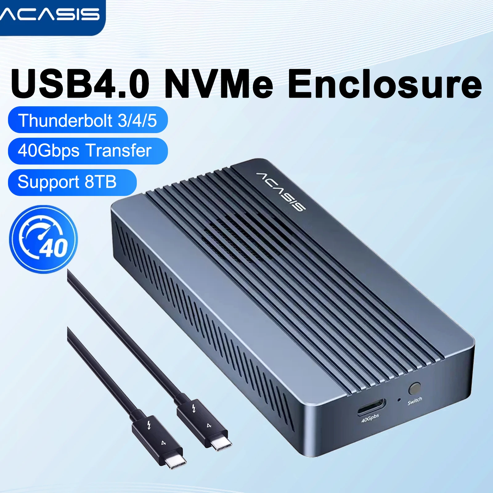 Acasis 40Gbps USB NVMe SSD Enclosure With Cooling Fan