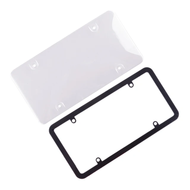 Auto Drive Universal Unbreakable Clear Dome License Plate Cover - Each