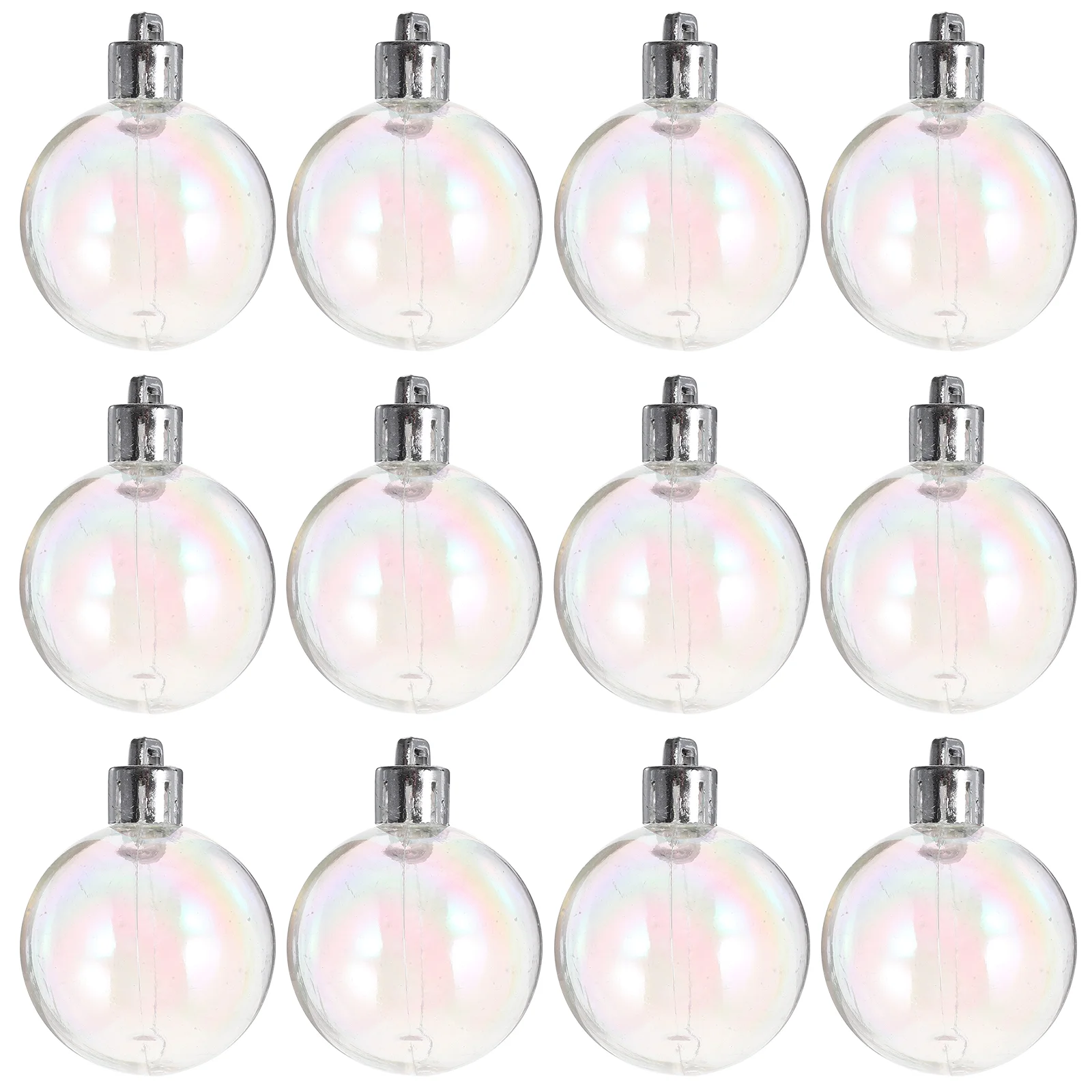 

12 Pcs Pearl Bubble Ball Hanging Decoration Pendant Holiday Ornament Christmas Plastic