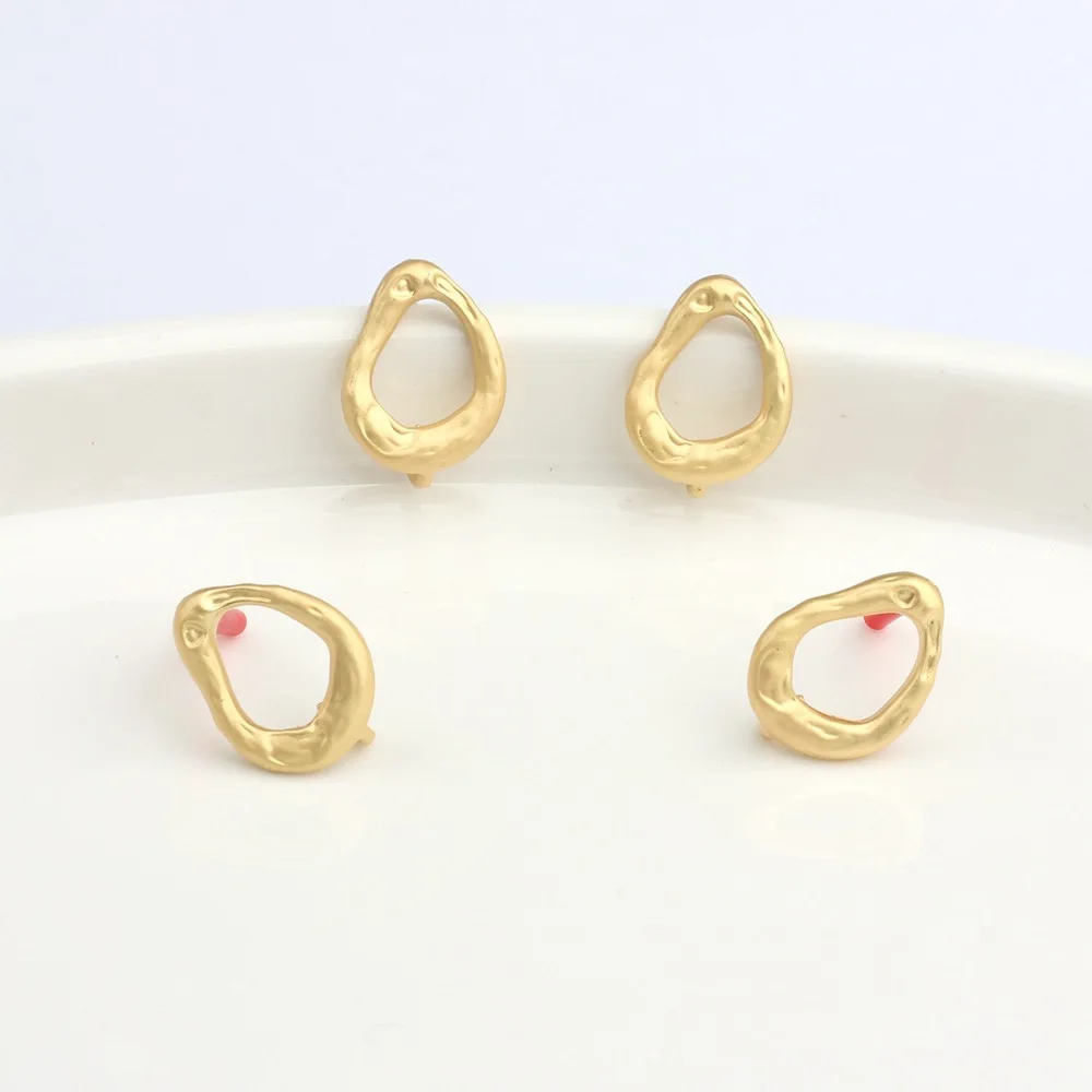 

10PCS 20x14MM Water drop Earrings Connecotors Gold Color Stud Earring Settings for Jewelry Making Findings